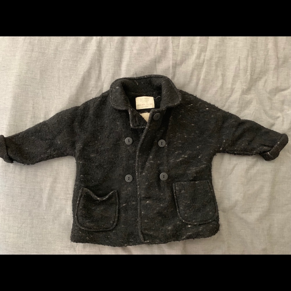 Zara kid’s (boys/girls)  sherpa wool blend coat